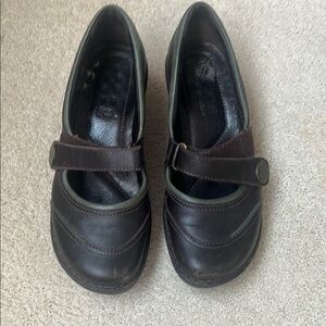 Josef Seibel Brown Leather Mary Jane Shoes